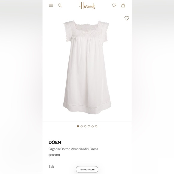 DÔEN organic Cotton Almadia Mini Dress M NWT - Picture 3 of 15